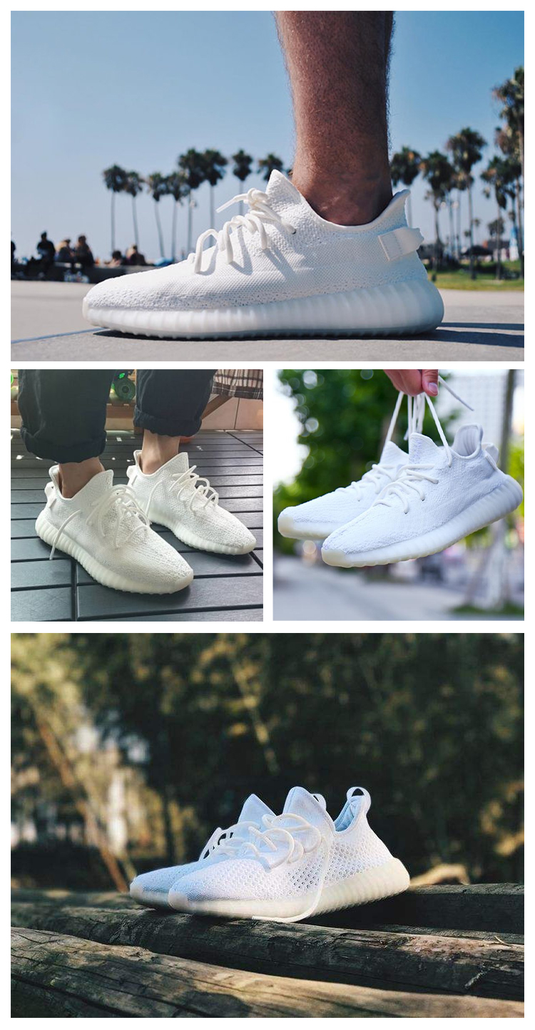 yeezy boost 350 v2 triple white侃爷纯白椰子情侣潮鞋 cp9366