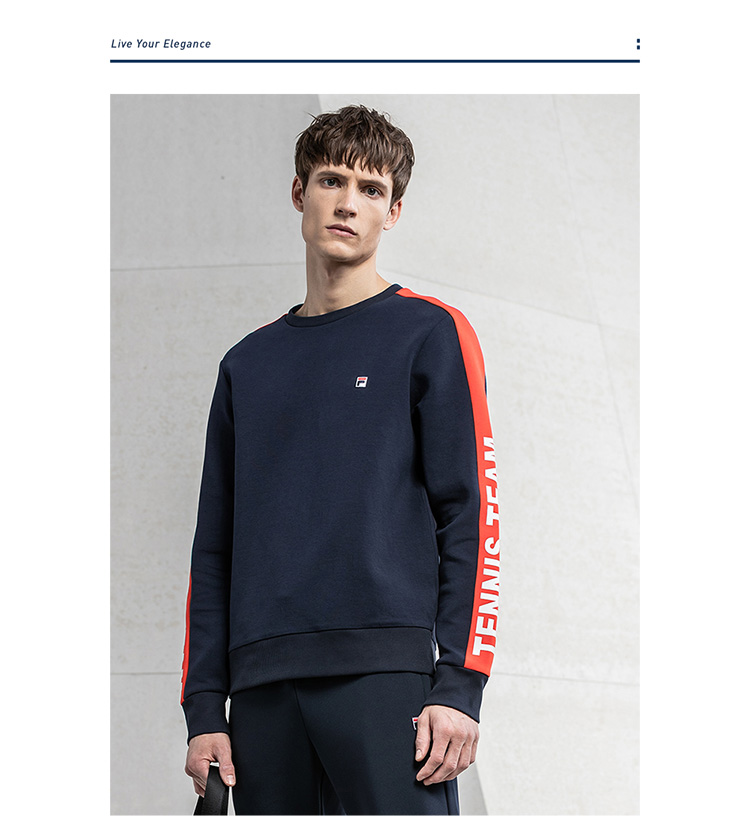 【fila斐乐 男士运动卫衣/套头衫】fila/斐乐官方男子卫衣2019春季
