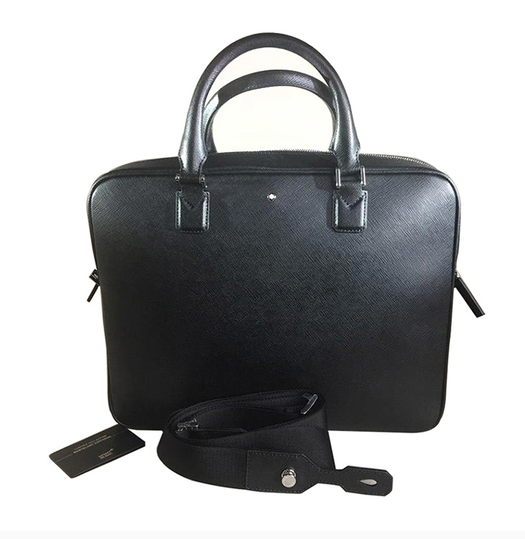 montblanc/万宝龙 男士经典时尚商务黑色牛皮手提包公文包男包 116756