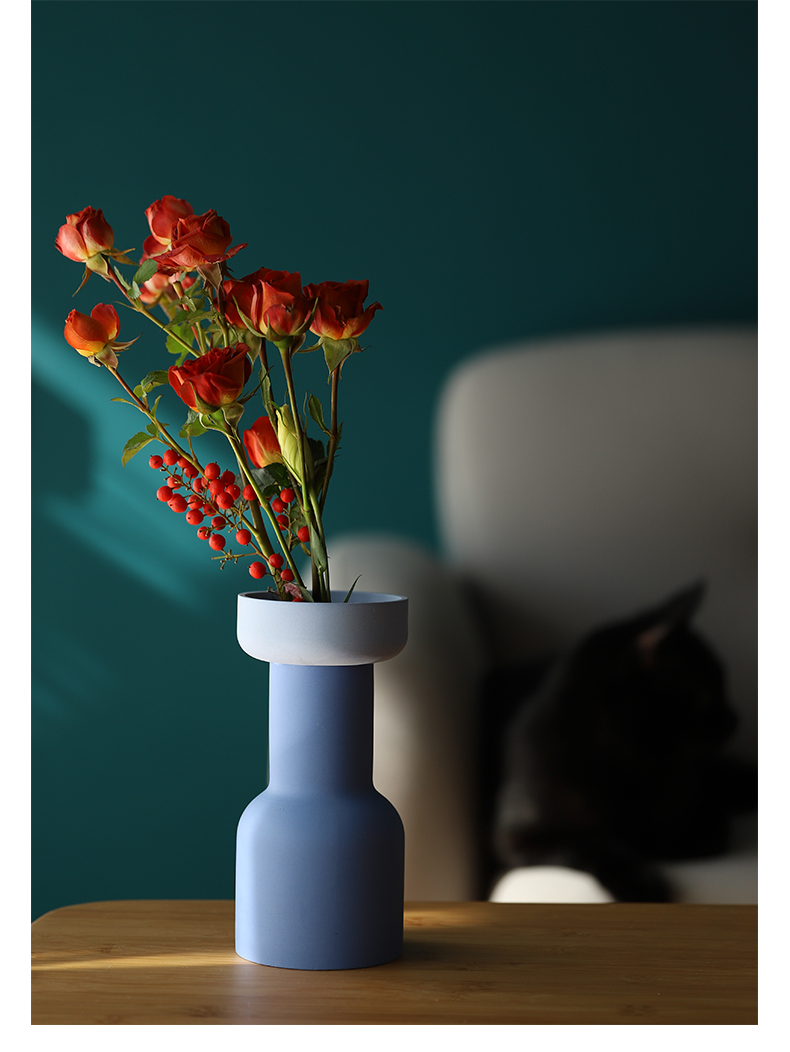 yiwei/已未 一对恩爱的瓶子 莫兰迪ins花瓶 花器 瓷器 陈设摆件 情侣