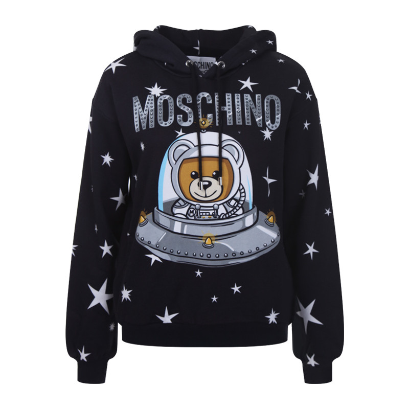 moschino/莫斯奇诺太空小熊熊连帽女卫衣dv170254271221