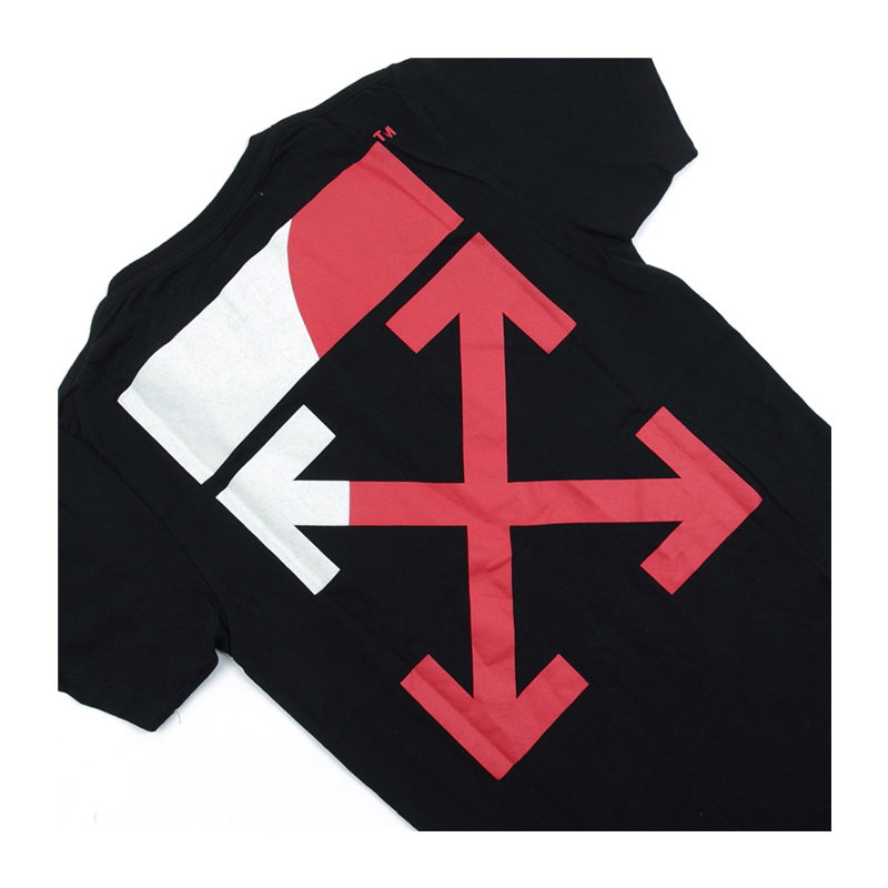 off-white/off-white 男士潮牌箭头黑色纯棉短袖t恤 omaa027s19185006