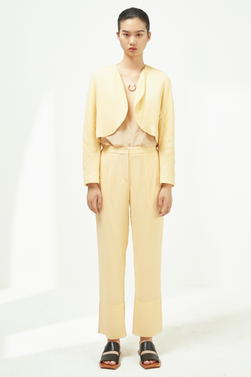 nisiss/怡夕无领开襟连肩女士短外套女士夹克y152ad13