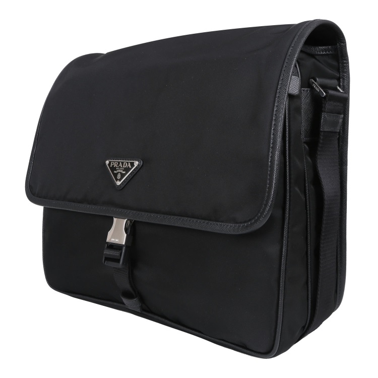 prada/普拉达prada男士黑色尼龙斜跨包邮差包2vd166064f0002