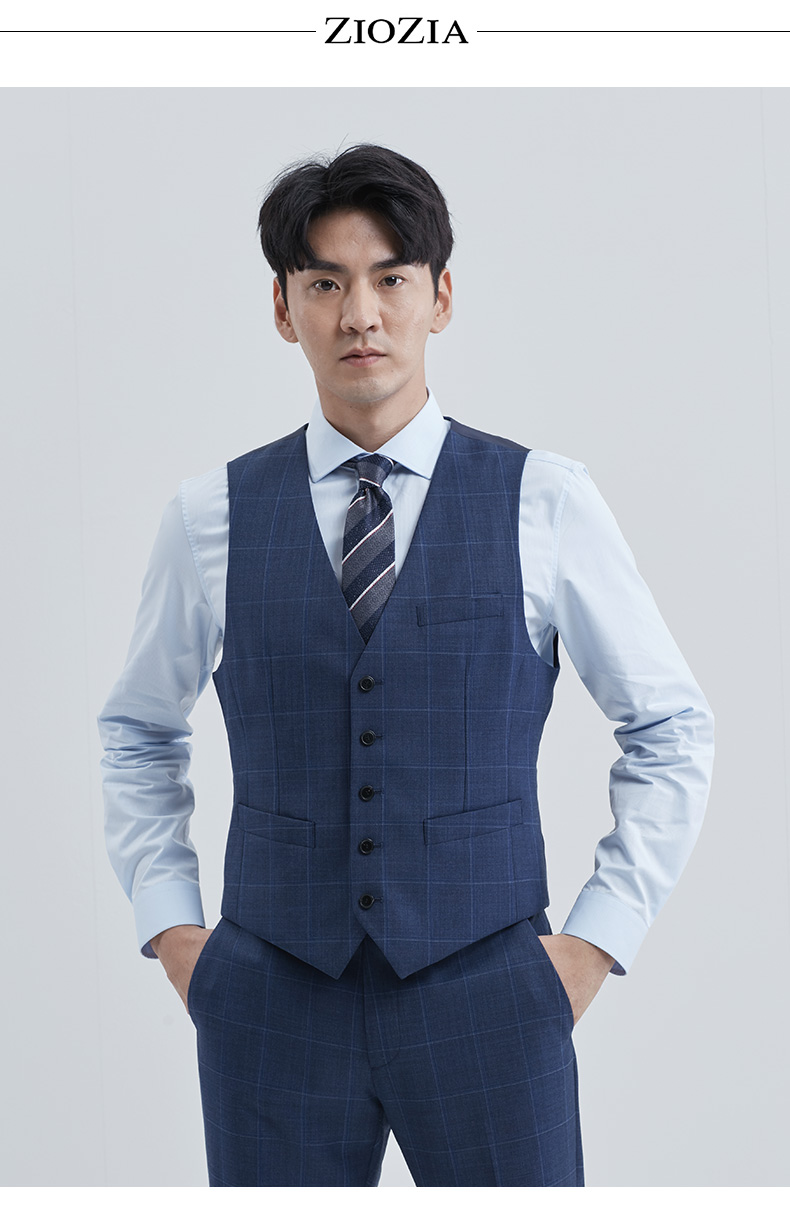 ziozia/ziozia春季新款男士韩版时尚休闲马甲青年西装背心商务男士