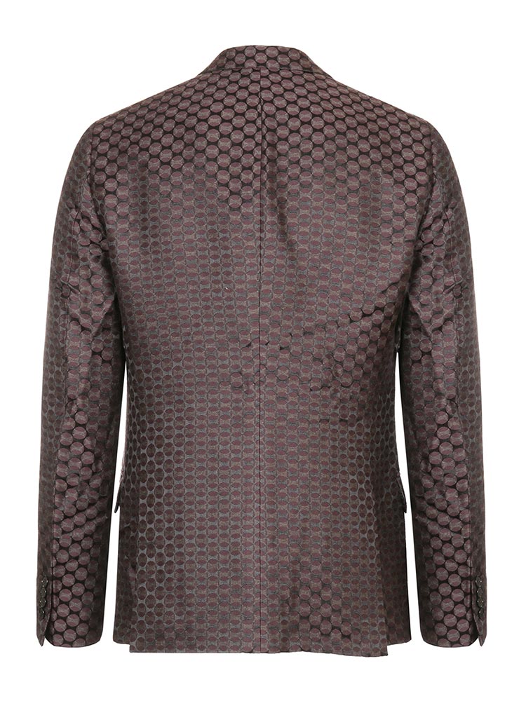 bottega veneta/葆蝶家 棕红色羊毛简约男士西装 男装
