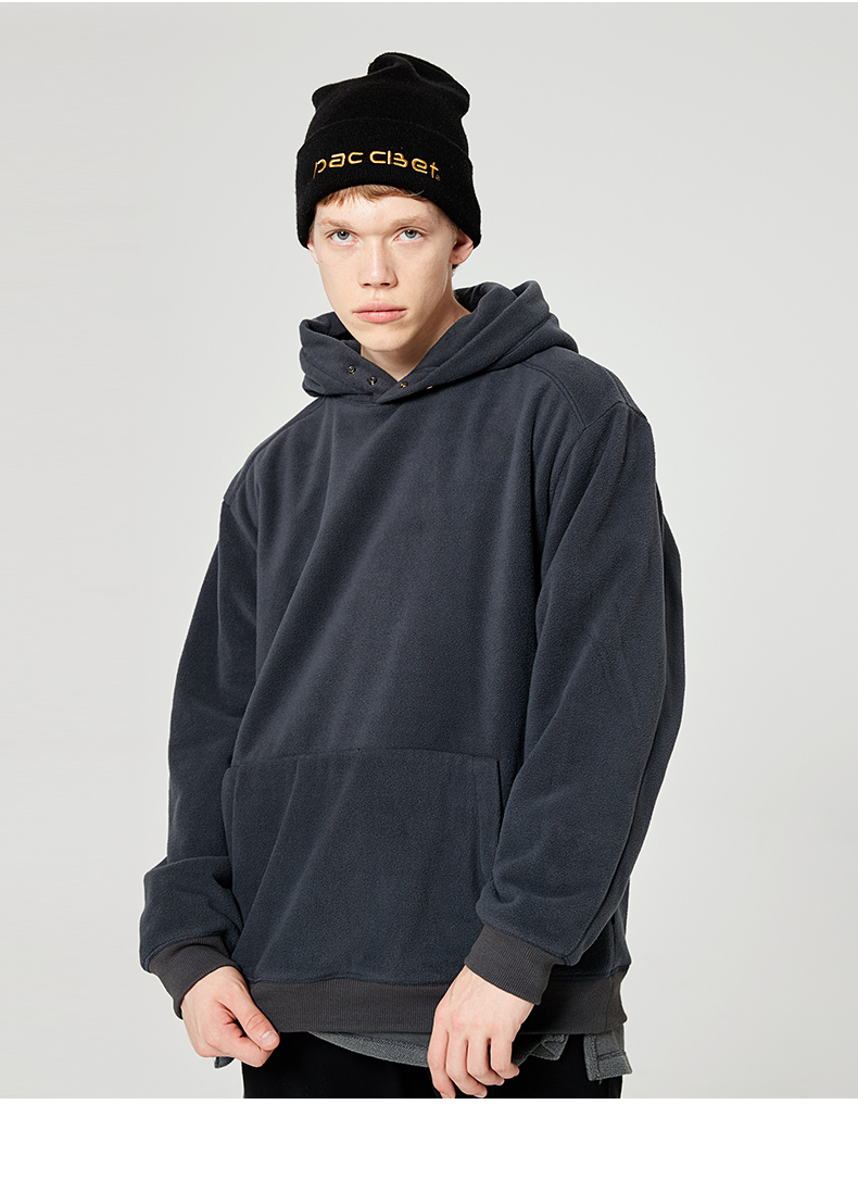 威秀/viishow 2019 秋季 新品 卫衣男 大口袋 男士 印花 运动 套头衫