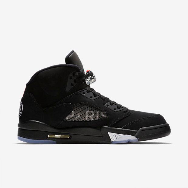 air jordan 5 psg aj5 巴黎圣日耳曼 黑银 av9175-001