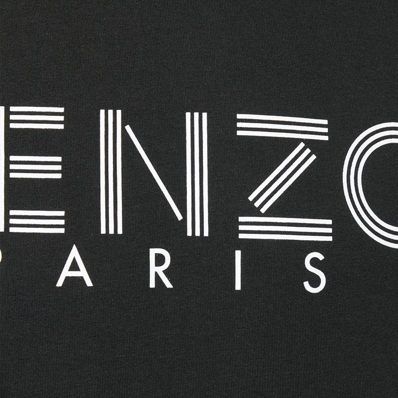 【21春夏】kenzo/高田贤三男装 男士字母logo图案黑色棉质圆领短袖t恤