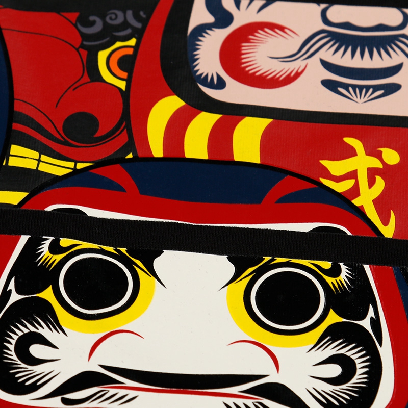 evisu/惠美寿 福神 19春夏男 时尚达摩logo印花图案短袖t恤运动t恤