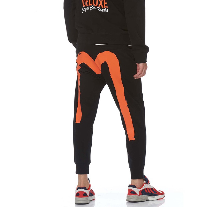 evisu(惠美寿) 黑色男士休闲运动裤 xl