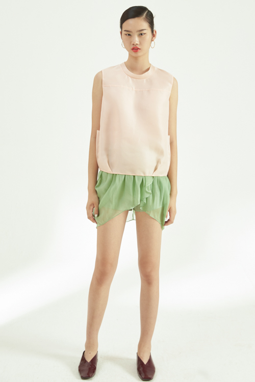 nisiss/怡夕o型圆领无袖拼接上衣女装t恤女士短袖t恤y156xf04-1