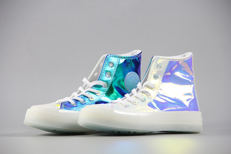 converse 匡威 情侣款 高帮 炫彩镭射变色龙果冻底帆布鞋 converse
