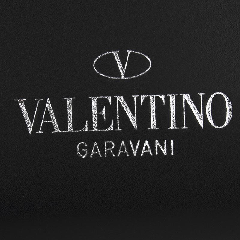 valentino/华伦天奴 男士logo字母黑色牛皮铆钉手拿包信封包 qy2b0457