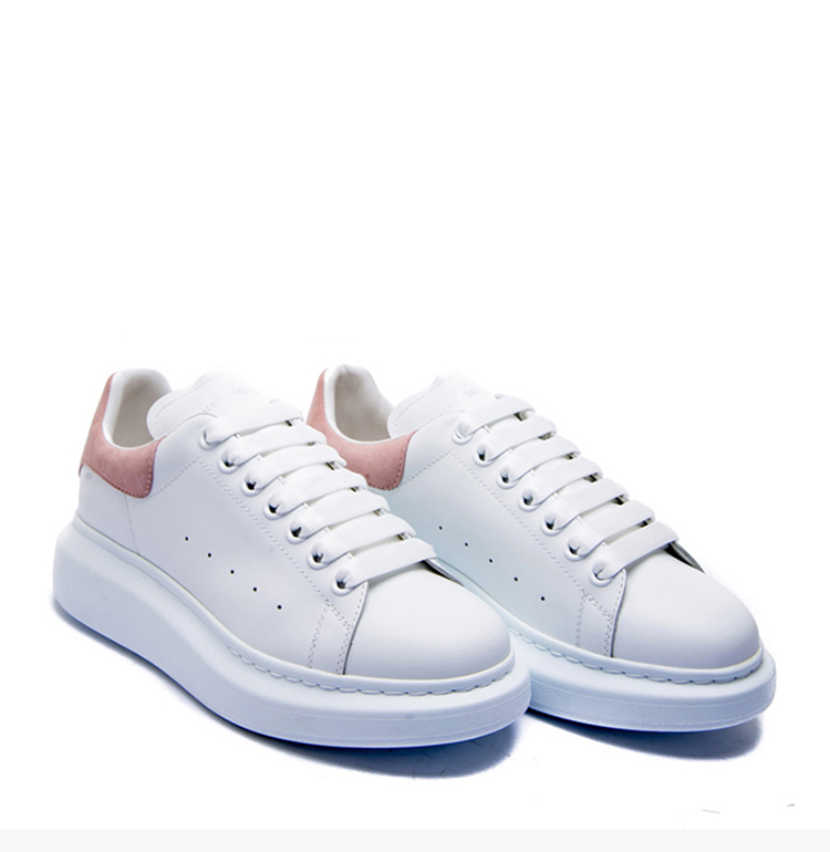 【包税】alexander mcqueen/亚历山大麦昆 女士阔型白色粉尾厚底增高