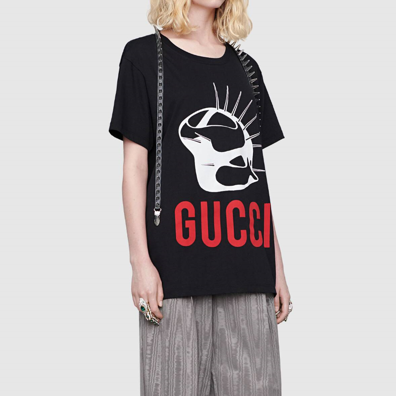 19早秋女士新款超大号gucci manifesto短袖t恤 492347 xjbum 1082