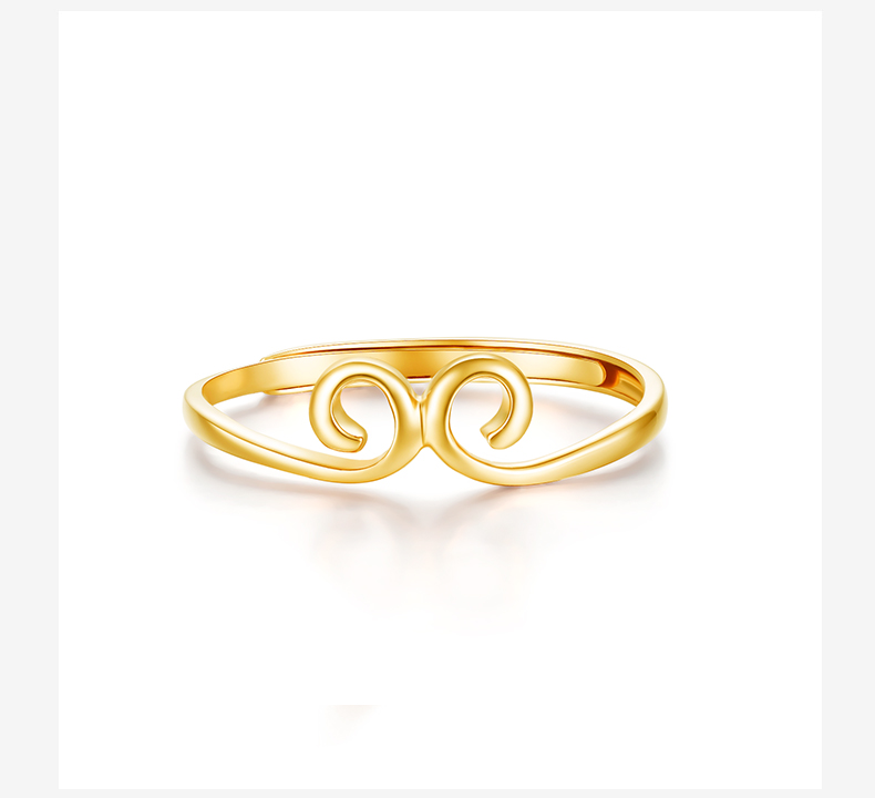 chow tai seng/周大生彩金戒指女紧箍咒黄金玫瑰金女戒金箍18k金戒指