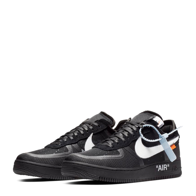 nike耐克 off-white x air force 1 af1 ow联名 黑白板鞋休闲鞋 ao