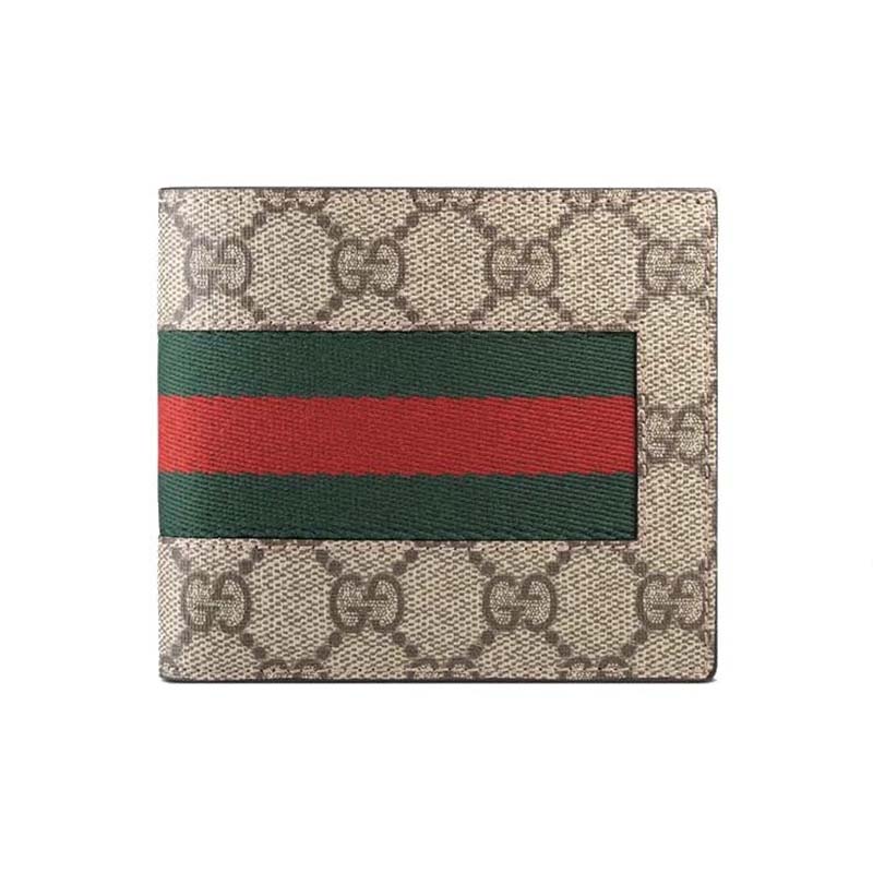 gucci/古驰 红绿条纹带零钱包男士女士通用钱包 408826 khn4n 9791-ba