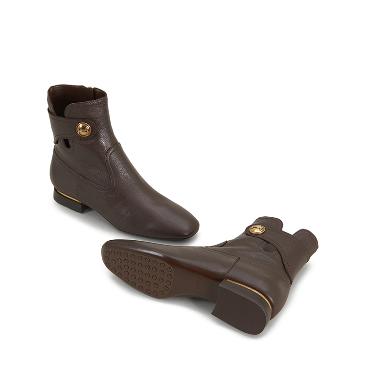 tods/托德斯 女鞋 女士靴子短靴 牛皮踝靴