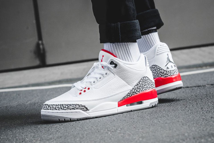 19秋冬 情侣款 aj3 黑白红 飓风 nike air jordan 3 hall of fame