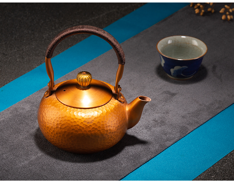 zbr/朱炳仁铜紫铜逸品壶新壶手工锻打壶