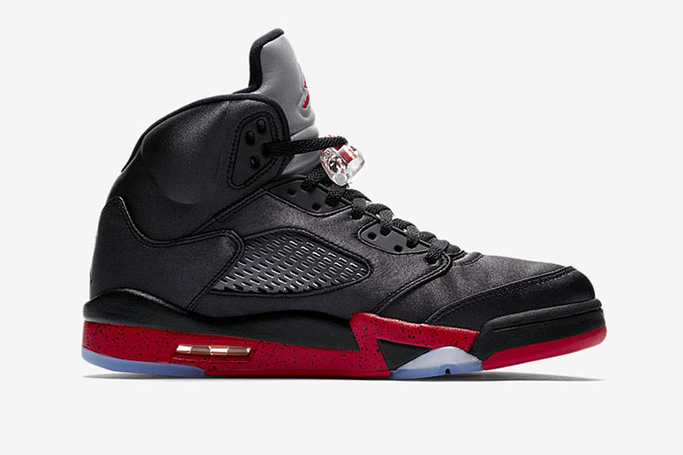 19秋冬 情侣款 aj5 高帮 黑红丝绸 nike air jordan 5 retro stain