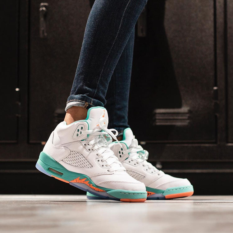 19秋冬 女款 aj5 小清新 糖果 nike air jordan 5 light aqua 籃球鞋