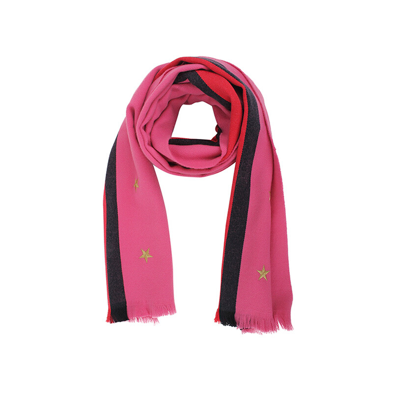 gucci/古驰 女士粉红色星星流苏围巾 477935 3g274 5868-025#190722