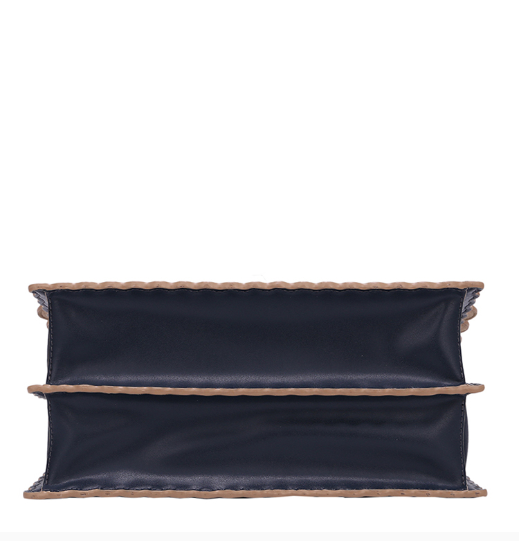 【现货】fendi/芬迪 kani系列 女士纯色小牛皮波浪边饰手提包单肩斜