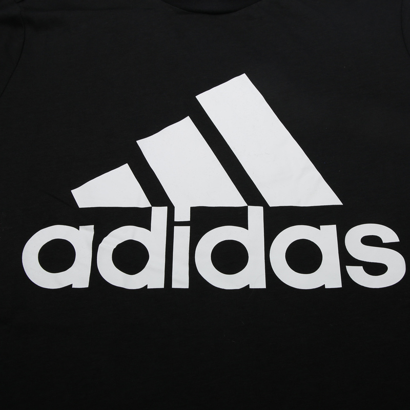 adidas阿迪达斯t恤女阿迪t恤女短袖 经典大logo 2019春夏 黑色白标dy