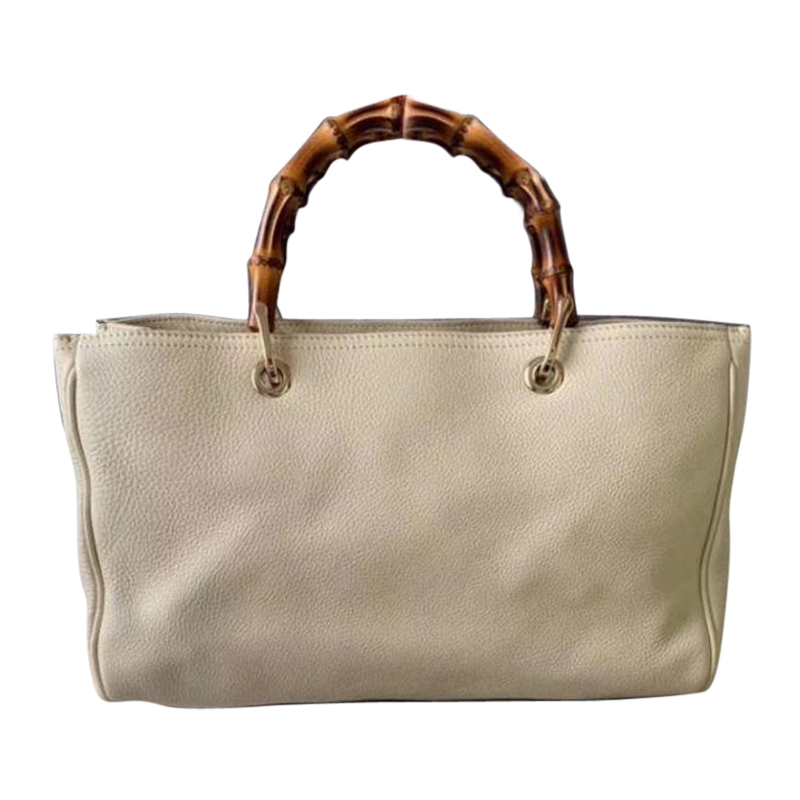 gucci/古驰 女士白色牛皮革竹节包手提包323660 t