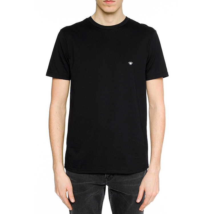 dior/迪奥 黑色白蜜蜂刺绣男士短袖t恤衫 dr1920995099