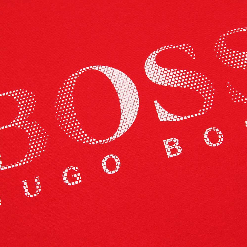 hugo boss/雨果博斯男装 品牌字母印花男士红色棉质时尚圆领短袖t恤
