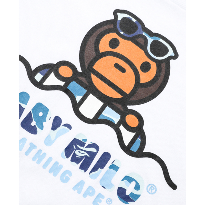 bape/bape 猴子印花图案男士棉质短袖运动t恤