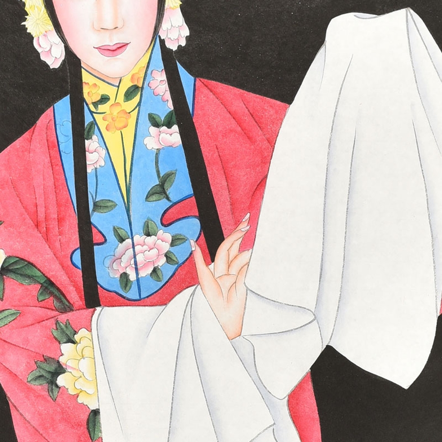 康一生《京剧人物》 /67x134cm/传统水墨