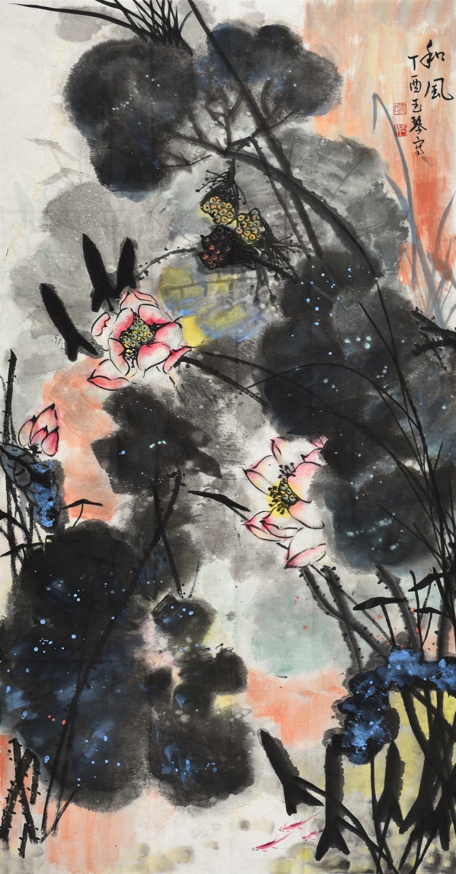 高玉琴《和风》/70x138cm/传统水墨