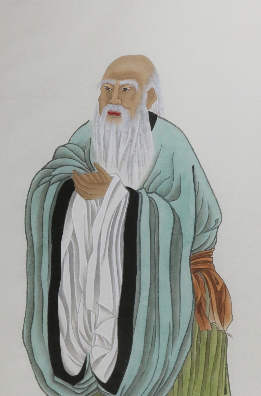 李岩《老子像/65x132cm/传统水墨