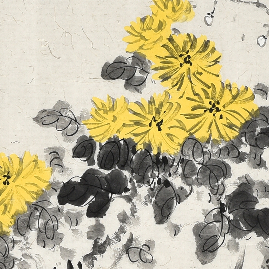 陈墨斗 《四君子》 /135x69cm/传统水墨