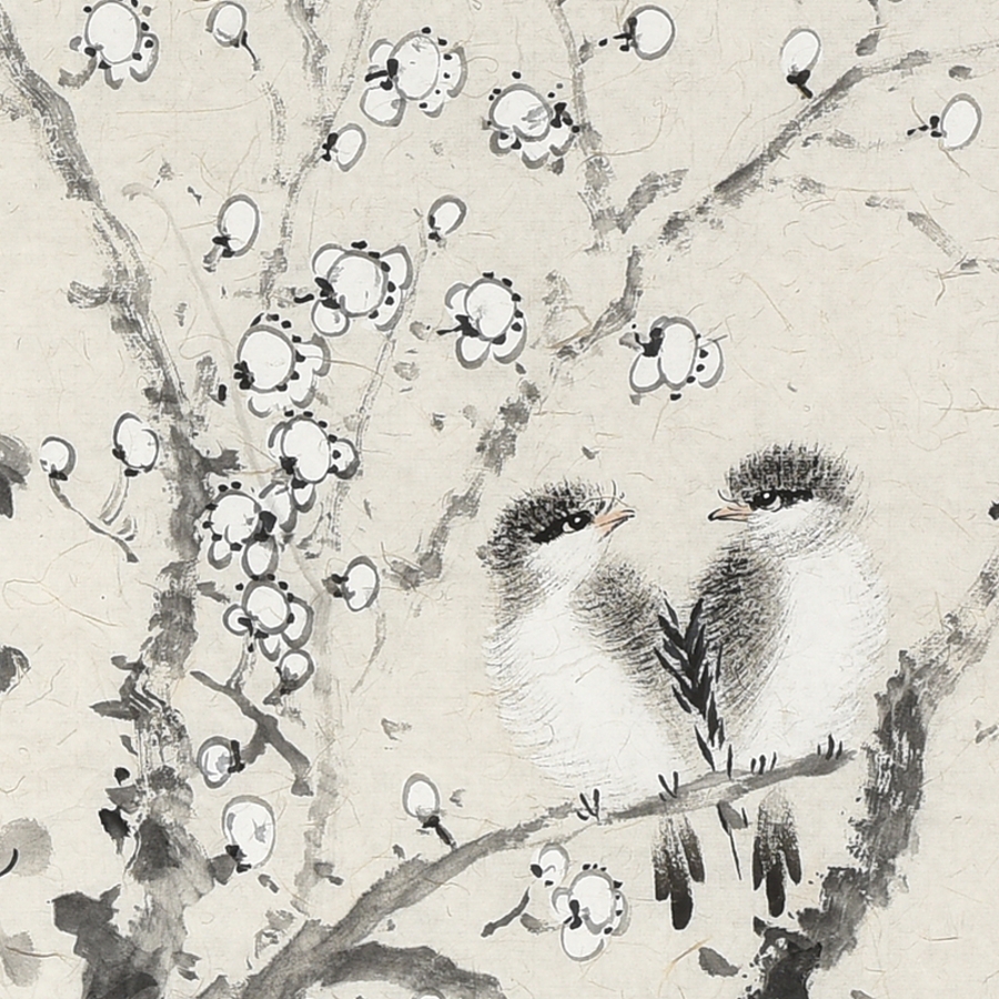 陈墨斗 《四君子》 /135x69cm/传统水墨