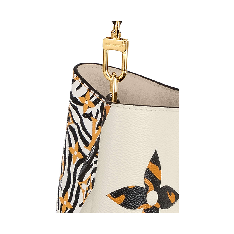 女士 19ss走秀款 丛林系列 水桶包 neonoe 单肩包 豹纹 斑马纹 白色