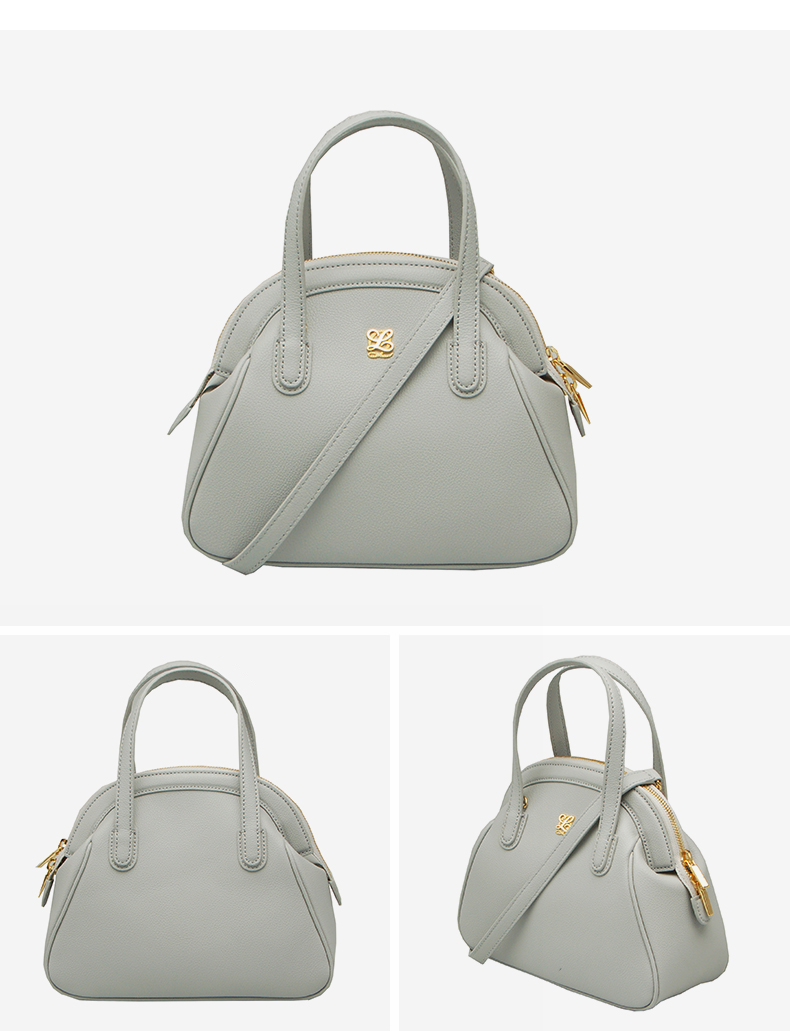 louis quatorze/瑞克朵丝 女士灰色global product系列牛皮革手提包ll