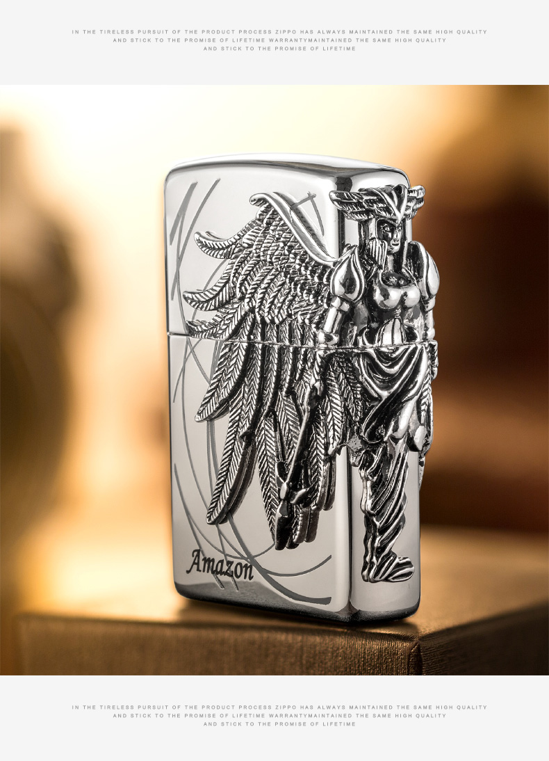 打火机zippo正版美国原装亚马逊女战士zippo打火机新疆西藏内蒙等偏远