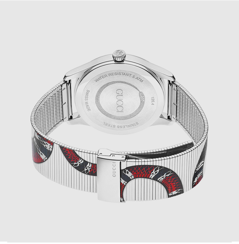 gucci/古驰 g-timeless系列 灵蛇表盘男女通用中性石英手表 腕表 ya