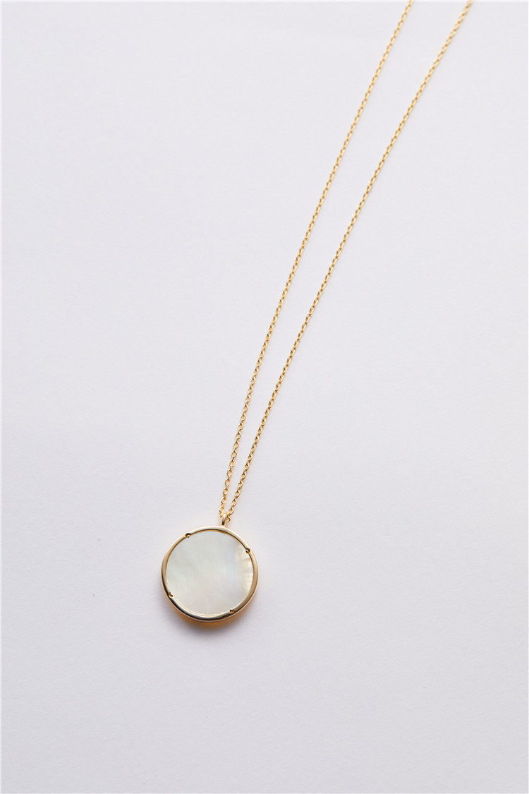 日本首饰 4°c/4度 9k金钻石项链 k黄金经典百搭单钻颈链