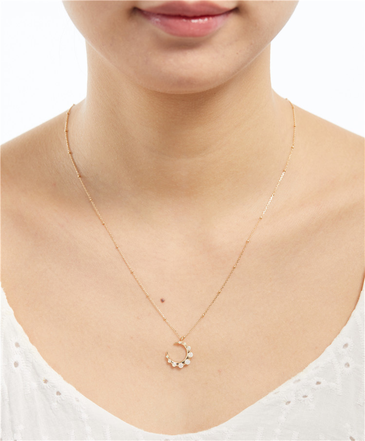 日本首饰 4°c/4度 9k金钻石项链 k黄金经典百搭单钻项链