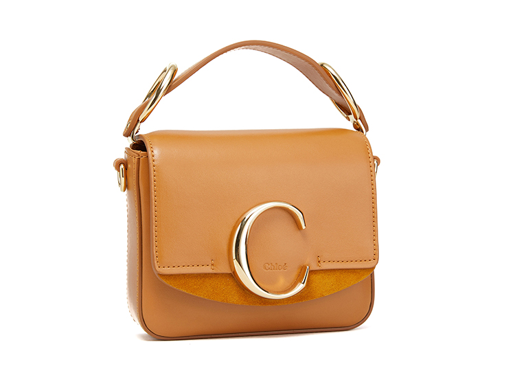 chloe/克洛伊 女士迷你chloé c系列棕色小牛皮手袋 chc19us193a37 dx