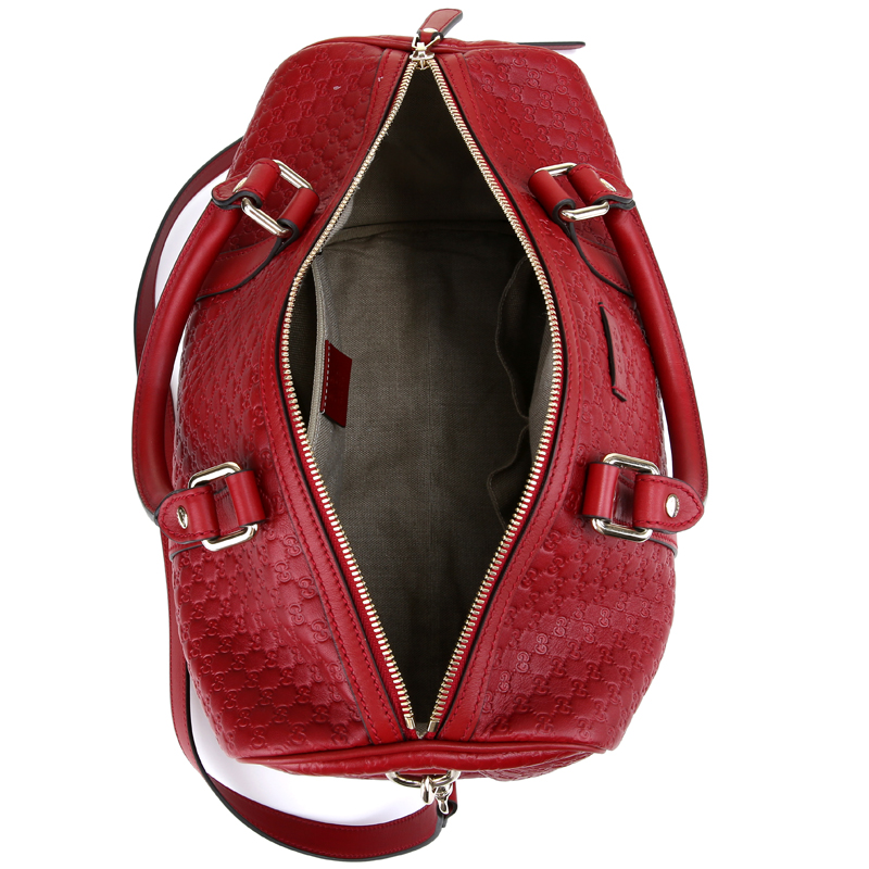 gucci(古驰) 红色皮质logo压纹两用包