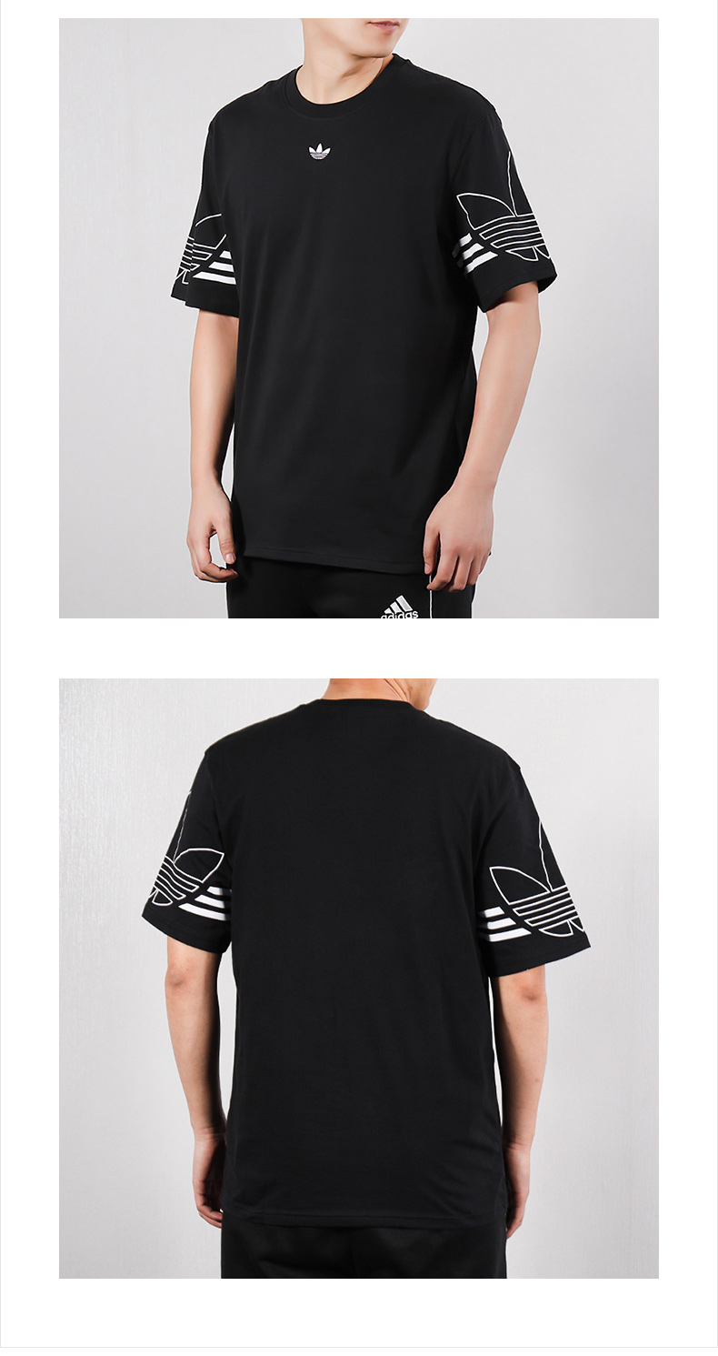 adidas/阿迪达斯 男款 2019年夏季款 三叶草短袖 半袖运动服 t恤 du