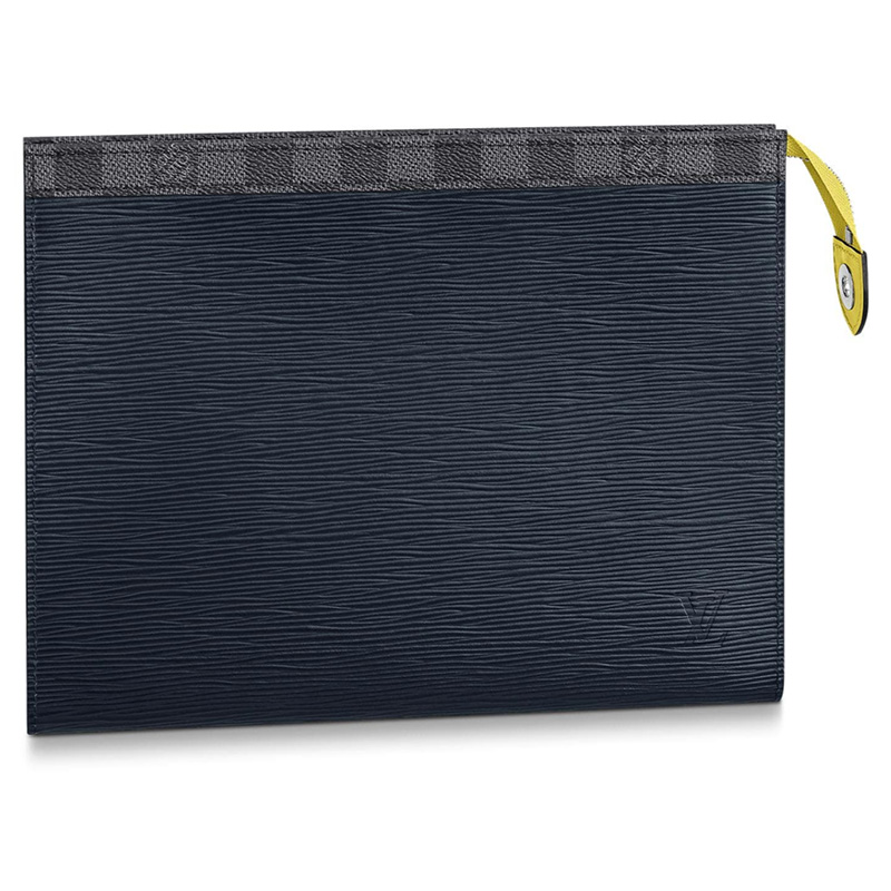 louis vuitton/路易威登lv男包pochette voyage 水波纹拼色中号手拿包